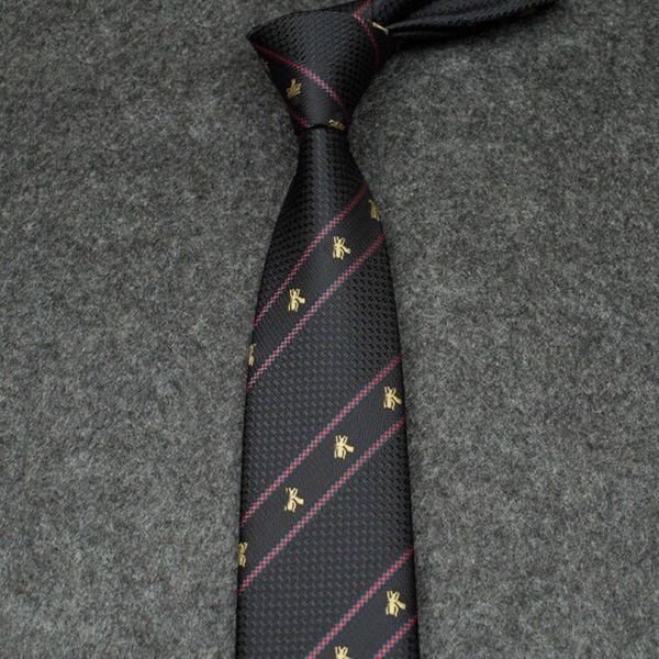Herren-Krawatte aus Seide, Designer-Krawatte, schwarz, für Damen, Hochzeitskleid, Kleidung, rotes und grünes Band, Streifen, Krawatten, luxuriöse Stickerei, Muster 242w