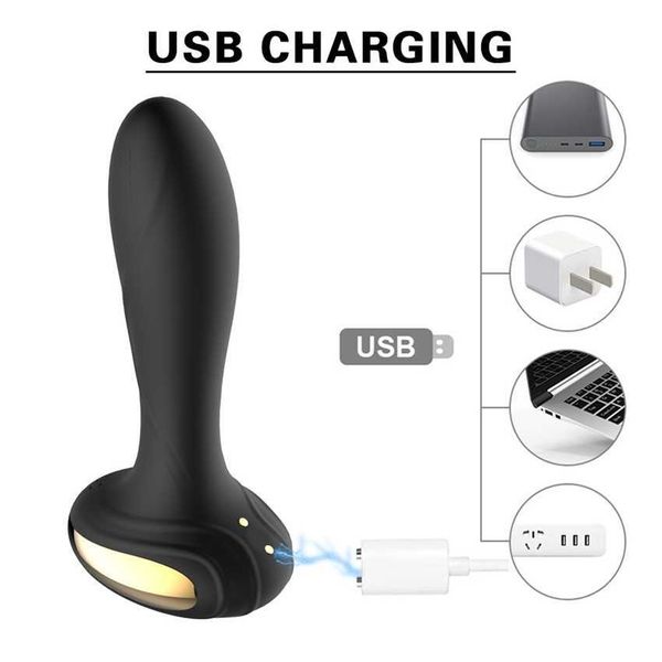 Vibrador anal sem fio controle remoto choque elétrico massageador de próstata enorme vibrador para homens gay grande butt plug brinquedos sexuais produtos 231010