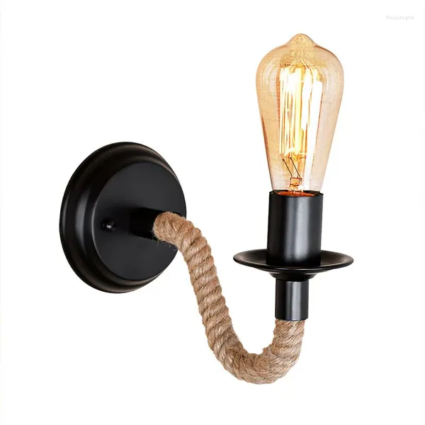 Wandleuchte Vintage Seil Innenkorridor Retro Eisen Lichter Industrieleuchte Nachttisch Loft Dekor Schlafzimmer Licht