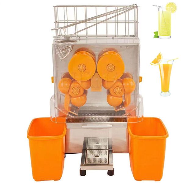 Elektrische automatische Orangenpresse, frische Orangen-Zitronenpresse, Pressmaschine für den Obstladen, zum Verkauf, 220 V, 110 V, 120 W