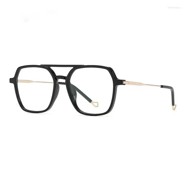 Montature per occhiali da sole Pilot TR Metallo Anti Luce Blu Lenti piatte Occhiali da vista per computer Occhiali da vista con montatura per miopia per occhiali grandi