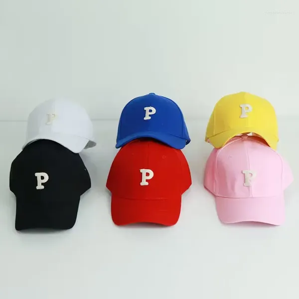 Бейсбольные кепки, летняя детская кепка для малышей, весенне-осенняя солнцезащитная шляпа от солнца для мальчиков и девочек, бейсболка с буквой P, все для детей