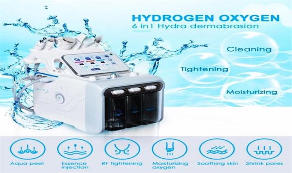 6 в 1 Hydra Dermabrasion Aqua Peel Чистый уход за кожей BIO Light RF Вакуумное очищающее средство для лица Hydra Oxygen Jet Peel Machine Water7383100