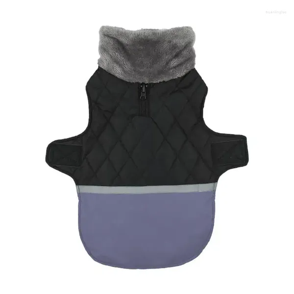 Abbigliamento per cani Cappotto invernale Giacca impermeabile reversibile Riflettente per animali domestici per il freddo con collo in pelliccia Abiti a prova di freddo