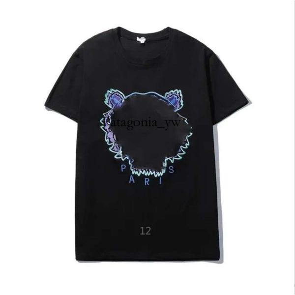 Kenzos T-shirt da uomo Kenzo Top Quality Uomo Donna T-shirt Donna Kenzo Camicia Estate Street Apparel Manica corta Testa di tigre Ricamo Lettera Stampa Sciolto 5232