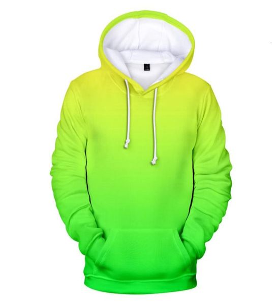 Neue 3D Hoodies MenWomen Sweatshirts Benutzerdefinierte Bunte Gradienten Mit Kapuze Men039s Einfarbig Mit Kapuze BoyGirls Polluvers Winter Coa8591806