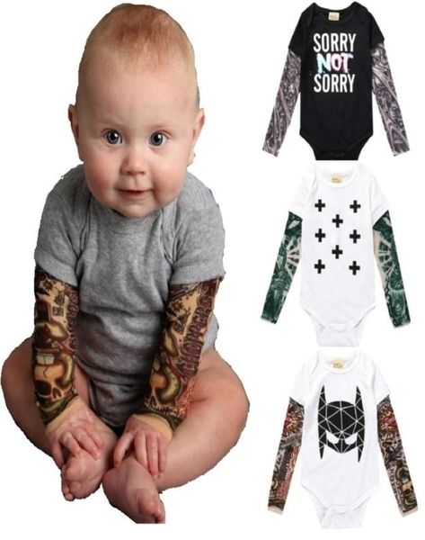 Tattoo Baby Kleidung Body Unisex Neugeborene Overall 100 Baumwolle Langarm Frühgeborene Kleidung Junge Shirts Kostüme 2103095387146