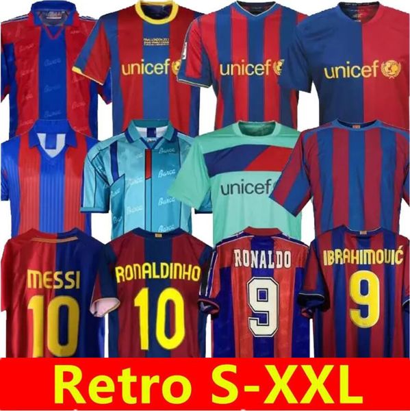 Iniesta 98 99 Retro BarcelonaS RIVALDO Maglia da calcio retro finali 96 97 RONALDINHO MESSI 02 03 08 09 07 Koeman HENRY XAVI SUAREZ Eto'o Kluivert Ibrahimovic 10 11 12 15