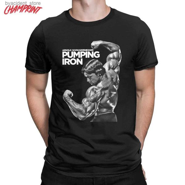 Camisetas masculinas Arnold Schwarzenegger Camisetas masculinas Venha comigo se você quiser levantar camisetas vintage de manga curta camisetas de algodão tops gráficos L240304