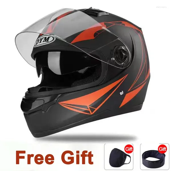 Capacetes de motocicleta Capacete Masculino Off-Road Racing Homens e Mulheres Casco Moto Casque Quatro Estações Completa Anti-Nevoeiro Quente