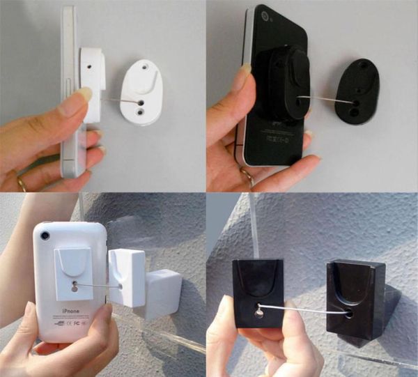 Suporte seguro para celular, 50 peças, manequim, sistema de alarme de segurança, suporte de exibição, preto, branco, quadrado, oval, retrátil, fio de tração 9787524