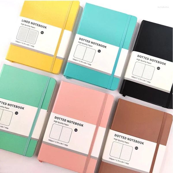 Planner Kawaii Paper Scrapbook Journal Sketchbook 100 Punteggiate GSM Cancelleria Copertina Scuola Forniture rigide Notebook