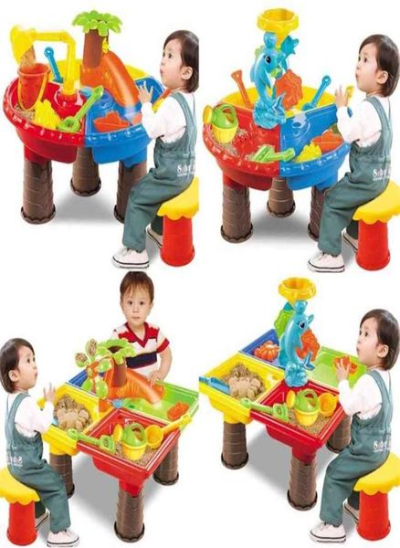 Детский игровой стол с песком и водой, садовый игровой набор с песочницей, уличная игрушка на морском пляже 2108037818571