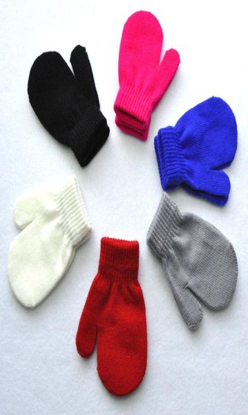 7 Farben Kinderhandschuhe Stricken Warme Weiche Handschuhe Jungen Mädchen Fäustlinge Unisex Kinder Winterhandschuhe Kinder Wolle Luvas Kinderzubehör Z7917979