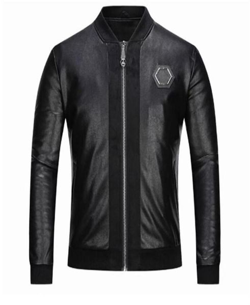 Kunstleder-Designerjacke für Herren, Reißverschluss, schmale Passform, kurz, Hip-Hop, lässig, Totenkopf, Sport, Motorradmantel, Biker, Buchstaben, Stickerei, Tiger 8844458