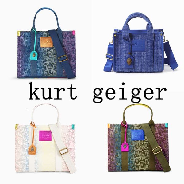 Kurt Geiger Handbag Woman Canvas Rainbow Tweed Bag Mens Designer The Tote Luxurys ombro Crossbody Luggage Shop Top Fashion Clutch Duffle