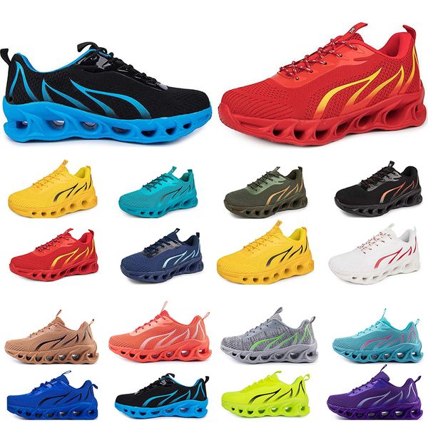 Bahar Erkek Kadın Ayakkabı Koşu Ayakkabı Moda Sporları Uygun Spor Ayakkabı Dalgası Dantel-Up Renk Siyah Beyaz Bloketleme Antiskid Büyük Boyut 16