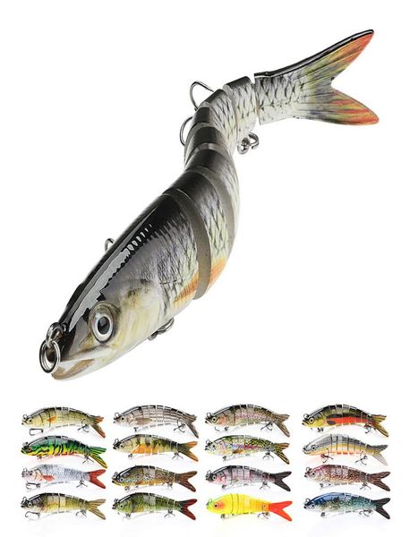 14cm 23g Wobblers affondamento Esche da pesca Crankbait snodato Swimbait 8 segmenti Esca artificiale dura per attrezzatura da pesca Lure6387601