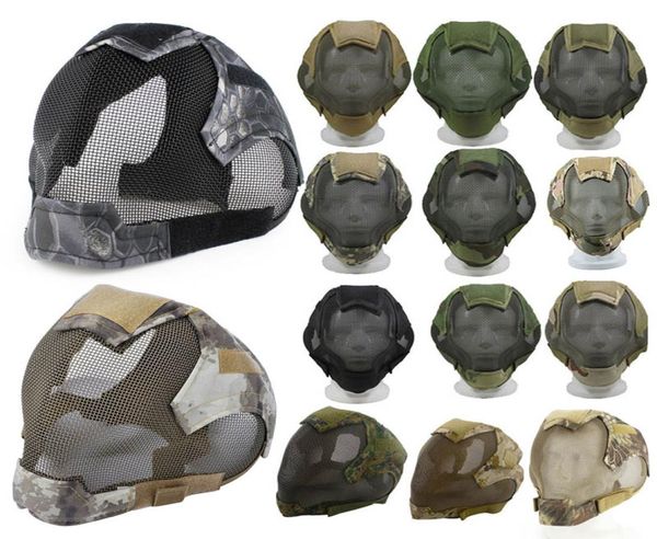 Taktische Airsoft-Maske für den Außenbereich, Schießschutzausrüstung V6, Metall, Stahldrahtgeflecht, Vollgesichtsmaske NO030091078475