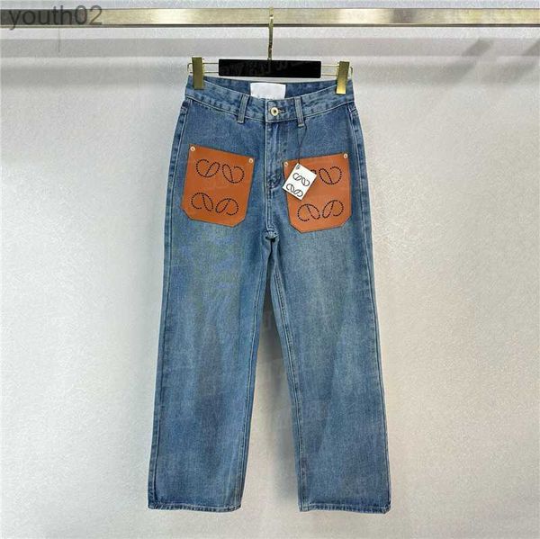 Damen-Jeans, Designer-Muster, Jeans, Hose für Damen, Designer-Hiphop-Hose mit hoher Taille und weitem Bein, 240304