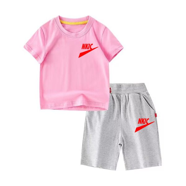 Sommer-Bekleidungsset für Jungen, T-Shirt und Shorts für Kinder, 2 Sportbekleidungsstücke, Set aus Oberteil und Hose für Jungen, Alter 1–13