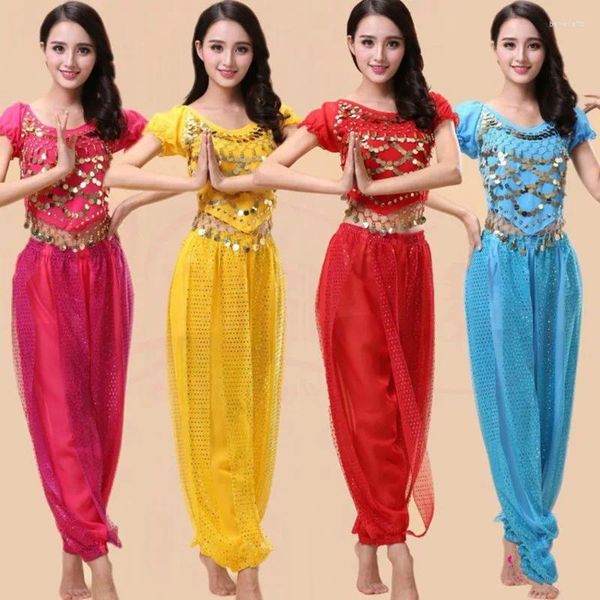 Abbigliamento da palcoscenico Costume da ballo Donna Bollywood Donna Ragazza professionale Abiti orientali per la pancia Abito per danza del ventre Gonna superiore