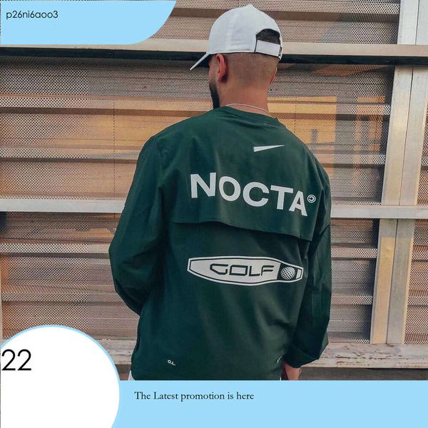 Nocta Erkek Hoodies Us Versiyonu Nocta Golf Co Markalı Draw Nefes Beklenebilir Hızlı Kurutma Leisure Sports T-Shirt 270