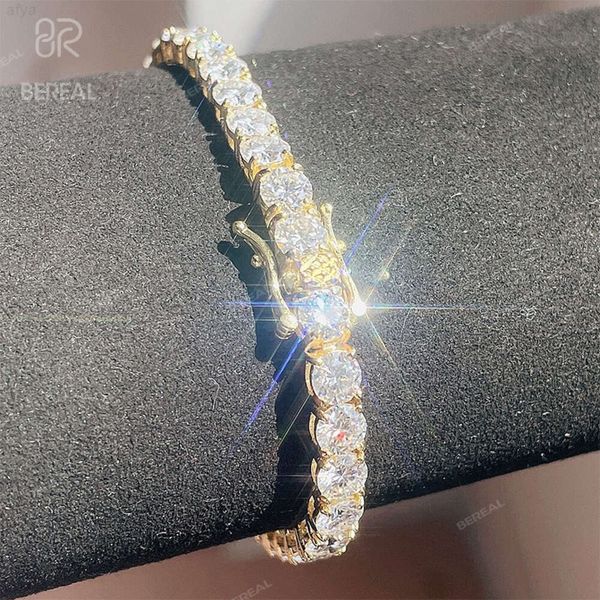 Bracciale a catena da tennis in oro massiccio 10k 14k 18k reale Consegna veloce 3mm 4mm 5mm Vvs Moissanite Collana di diamanti Gioielli