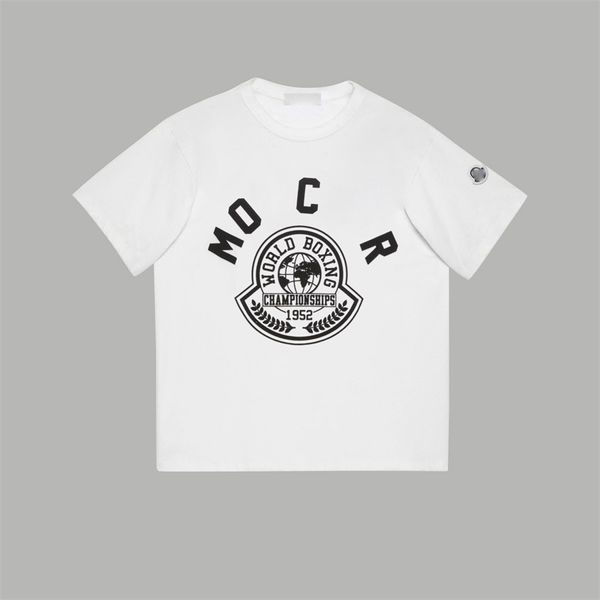 Camiseta masculina gráfico tee designer clássico puro algodão carta impressão verão y2k retalhos bordado pequena etiqueta manga curta