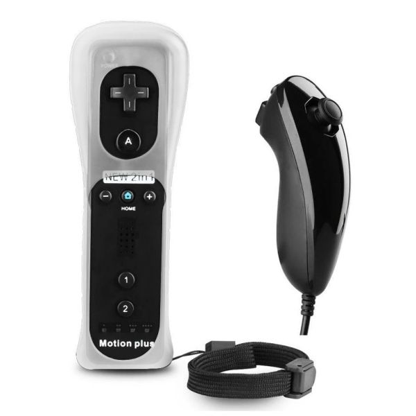 GamePads 2 in 1 Remote Controller con controller Nunchuck per Gamepad wireless console Wii con movimento più per il controllo dei giochi Wii
