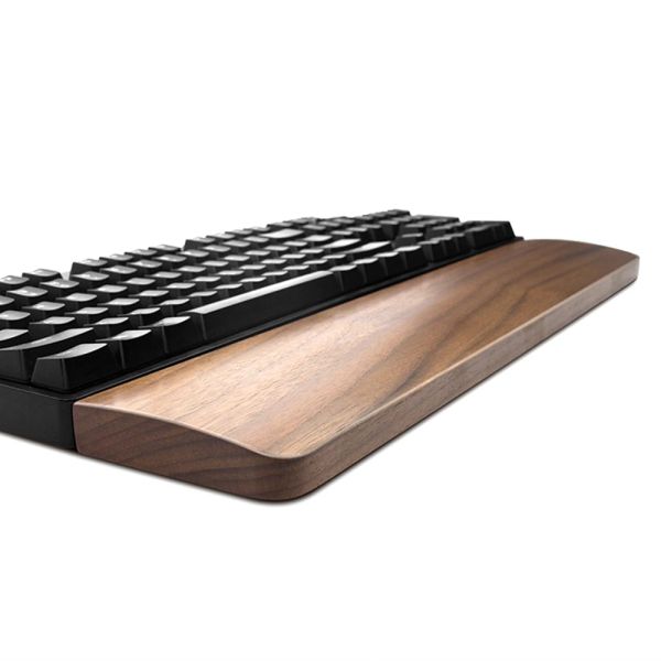 Almofadas de madeira de nogueira teclado descanso de pulso vaydeer ergonômico mesa de jogos suporte de pulso