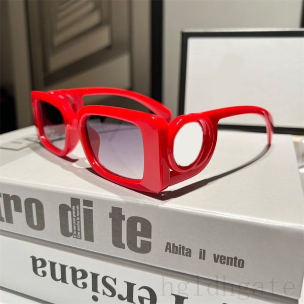 Óculos de sol de luxo para mulheres óculos de sol de designer de grandes dimensões moda esporte conveniente lentes de sol vermelho preto quadro de acetato óculos de sol multistyle à prova de sol PJ092 G4