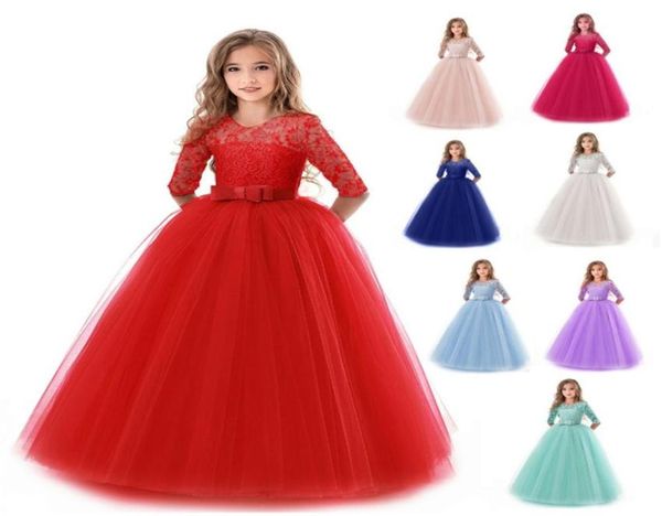 Meninas casamento crianças vestidos para menina vestido de festa rendas princesa verão adolescentes crianças princesa vestido de dama de honra 8 10 12 14 anos 81877960