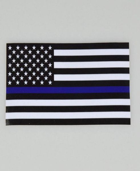 Dünner BlueLine USA-Polizeiflaggen-Autoaufkleber, USA-Flagge, LKWs, Computer-Aufkleber, 1143635 cm, Autoaufkleber, Fensteraufkleber, CYZ30792750120