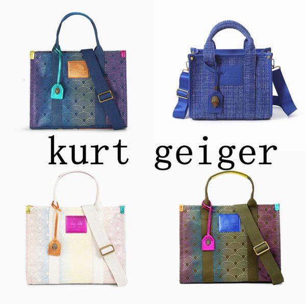 Kurt Geiger Handbag Woman Canvas Rainbow Tweed Bag Mens Designer The Tote Luxurys ombro Crossbody Luggage Shop Top moda Travel Duffle Moda