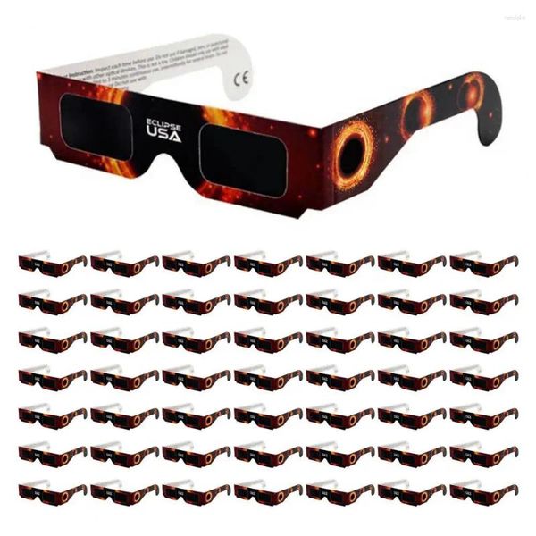 Солнцезащитные очки 10/30/50 шт., очки для солнечного затмения, защитные очки для наблюдения за солнцем, белый картонный блок, вредный УФ-свет, полупрозрачный