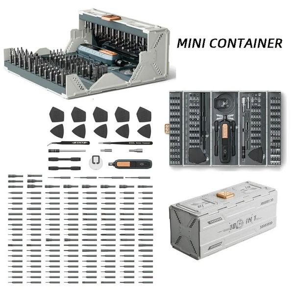 Conjunto de ferramentas de chave de fenda de precisão multifuncional 180 em 1, telefone móvel, computador, modelo de aeronave, caixa de desmontagem e reparo 240219