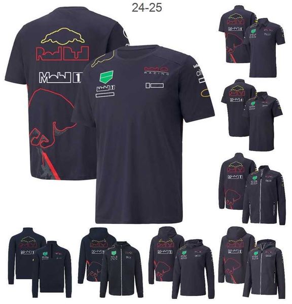 Camisetas masculinas Fórmula 1 Camisetas F1 Team Polo Camisetas 2023 Verão Novos Fãs de Corrida Ao Ar Livre Esportes Extremos Espectador Camiseta F1 Zip Up Hoodie