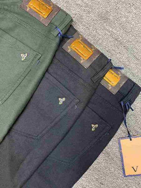 Мужские брюки Дизайнерские роскошные классические брюки LLL Деловые прямые брюки Повседневные модные брендовые однотонные леггинсы Черный зеленый оптом CWGQ