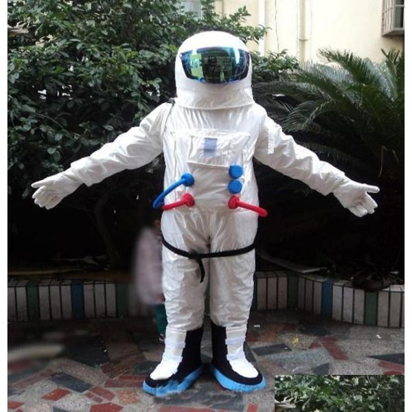 Costume da astronauta del costume della tuta spaziale della fabbrica della mascotte con lo zaino3699309 Costumi dell'abbigliamento di consegna di goccia Dh2K5