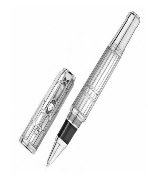 Новое поступление Victor Hugo, черная, серебряная шариковая ручка-ролик, шариковая ручка, деловые канцелярские принадлежности, шариковые ручки, подарок, без коробки7336198