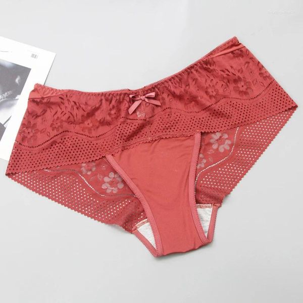 Kadın Panties 2024 3pcs Dantel XXL XXXL XXXXL SEKSİ SEKMİ SAYILI YAPMA Pamuk Kılavuzları Şeffaf Slips Kadın