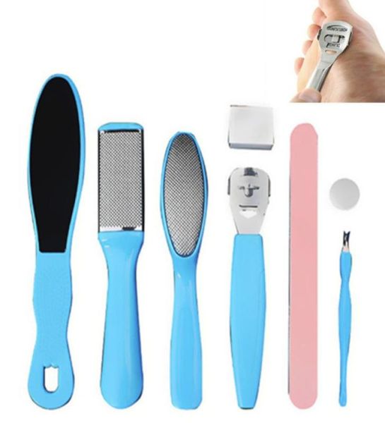 8pcsset manicure File di cura del piede set morto Skin Skin Callus Remover Remover Rasp Strumenti RASP Strumenti di cura Kit Strumento Strumento inossidabile 2815476