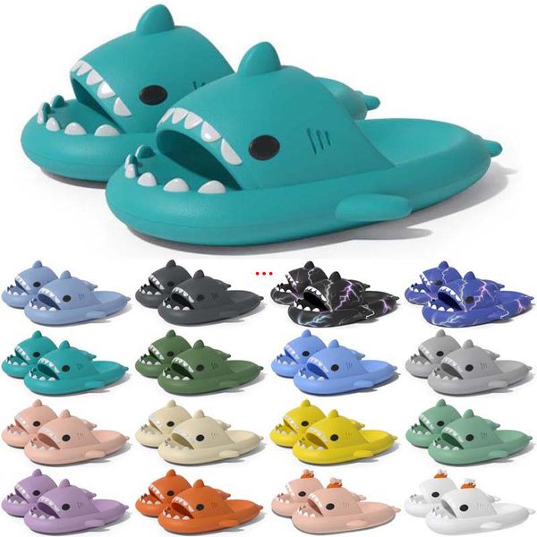 Frete Grátis Designer Shark Slides Sandália Slipper Sliders para Homens Mulheres GAI Sandálias Slide Pantoufle Mules Mens Chinelos Treinadores Flip Flops Sandles Color40