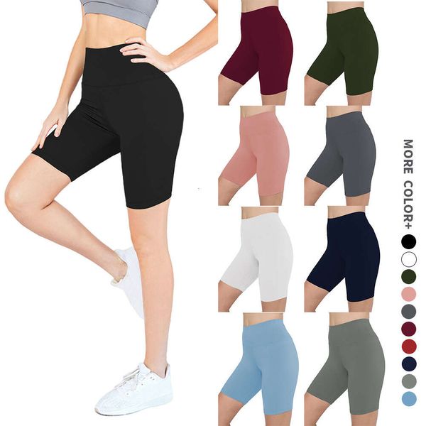 LU-968 Summer Quarter Yoga-Shorts für Damen, Workout-Kleidung, Sport, Fitness, dünne Radhose mit hoher Taille