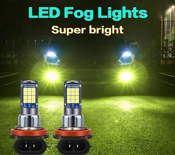 1 peça 24LED 3030SMD H1 H3 Lâmpada LED H4 H7 H11 H8 Super Brilhante Luzes de Nevoeiro Do Carro 9005 9006 880 881 DC12V Branco Condução Day4879048