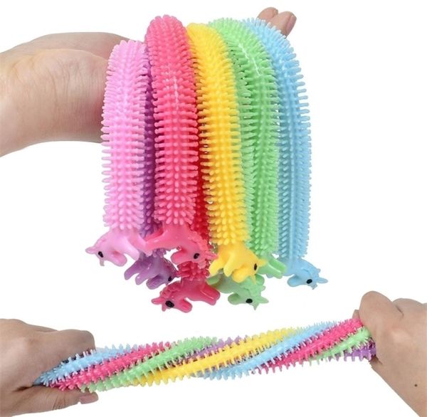 Fidget Brinquedos Sensory Toy Noodle Rope TPR Stress Reliever Unicorn Malala Le Descompressão Pull Ropes Ansiedade Alívio Para Crianças Engraçado H4329530