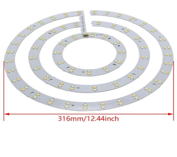 Othmro 1 Stück 5730 SMD LED Panel Kreis Aluminium Lampenplatine Deckenleuchte 36 W 220 V D316 mm Reinweiß 6500 K Warm 3000 K Module4123372