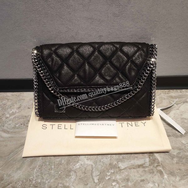 Stella Mccartney Bolsa de Ombro Bolsa de Designer de Luxo Mulheres de Alta Qualidade Sliver Rosa Preto Moda Feminina Cross Body Bolsa Bolsa de Ombro Único Mochila Flip Bag