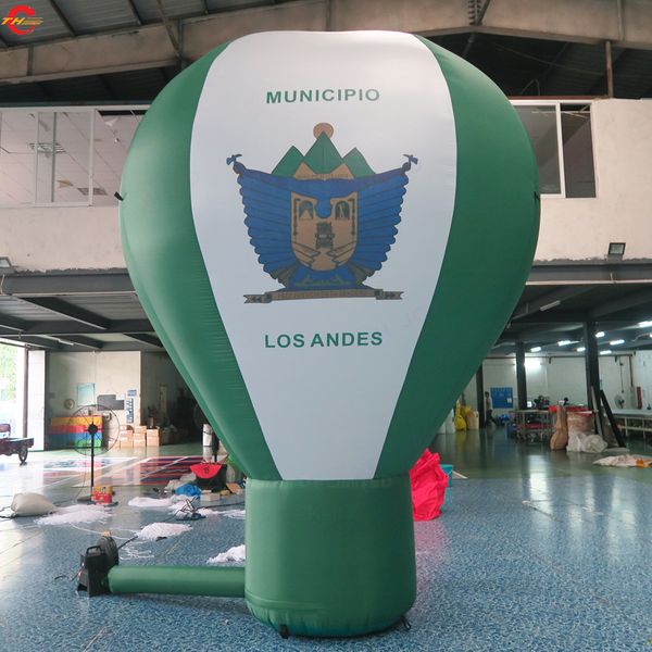 Großhandel 8mH (26 Fuß) mit Gebläse kostenlos Schiff im Freien Aktivitäten im Freien Logo Drucken Großer Riesenwerbung aufblasbarer Bodenluftballon zum Verkauf zum Verkauf